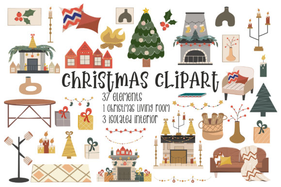 Download Merry Christmas Clipart PNG - Premium Bundle