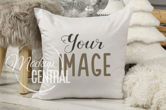 Download Christmas Winter Mockup Square Pillow - Premium Bundle