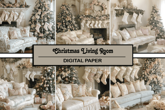 Download Shabby Chic Christmas Living Room - Premium Resources